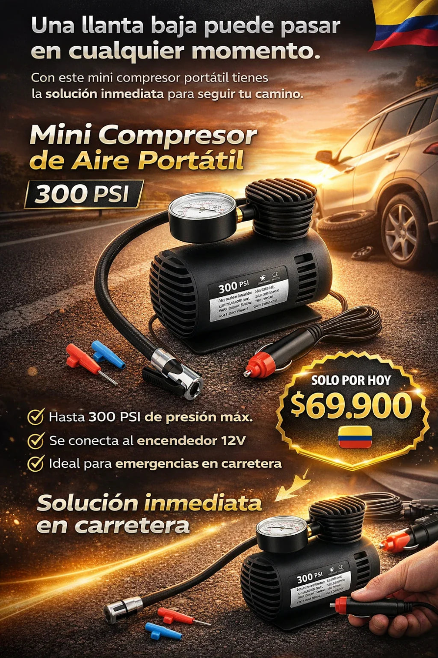 Mini Compresor 72% OFF